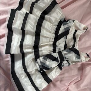 Janie and Jack Black and White Striped Party Dress
